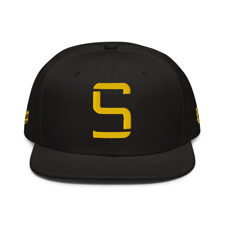 "S" Snapback | E Luna Brand PREMIUM | 4 Gold Thread Logos | 3D Puff Edition