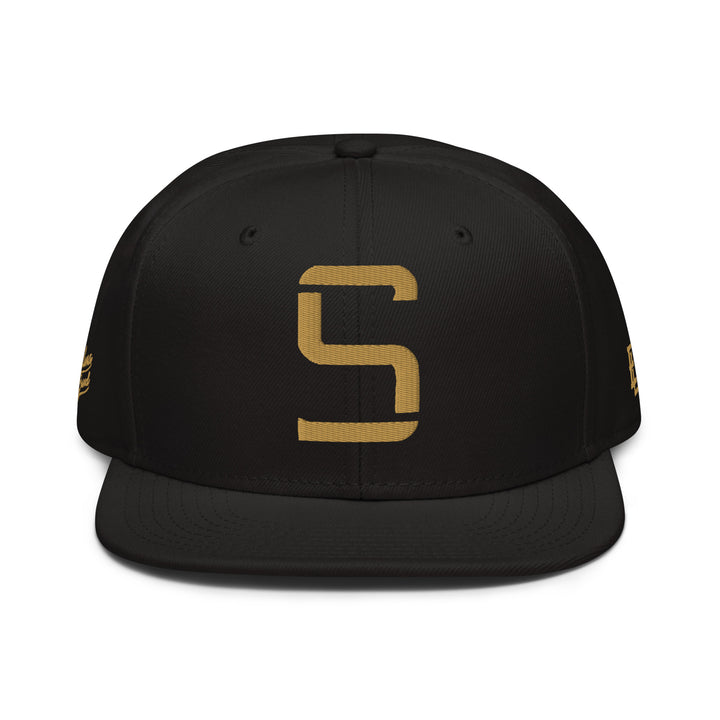 "S" Snapback | E Luna Brand PREMIUM | 4 Old Gold Thread Logos | 3D Puff Edition