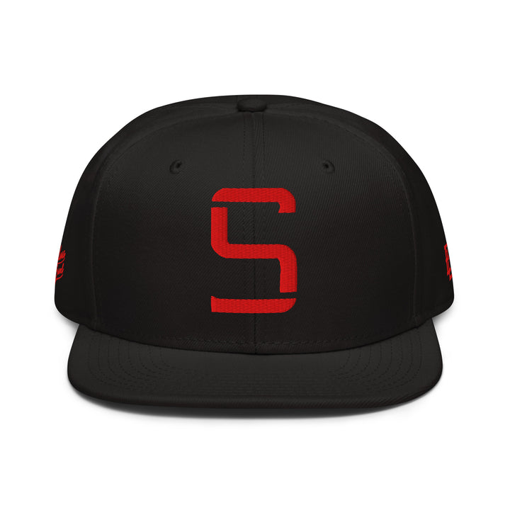 "S" Snapback | E Luna Brand PREMIUM | 4 Red Thread Logos | 3D Puff Edition