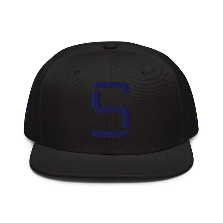 "S" Snapback | E Luna Brand PREMIUM | 4 Navy Thread Logos | 3D Puff Edition