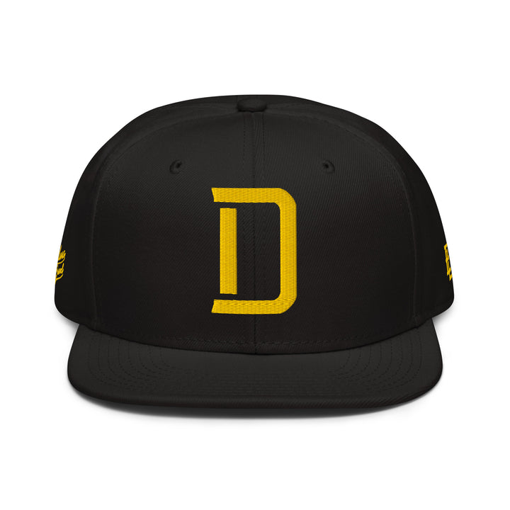 "D" Snapback | E Luna Brand PREMIUM | 4 Gold Thread Logos | 3D Puff Edition