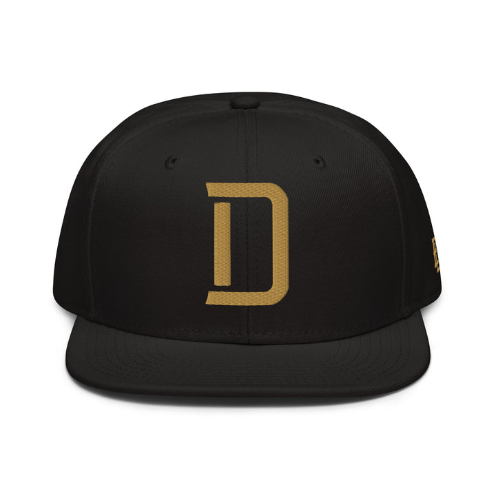 "D" Snapback | E Luna Brand SELECT | 3 Old Gold Thread Logos | 3D Puff Edition