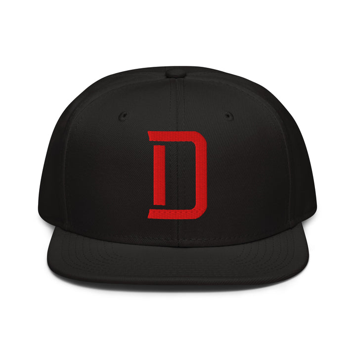 "D" Snapback | E Luna Brand CLASSIC | 1 Red Thread Logo | 3D Puff Edition