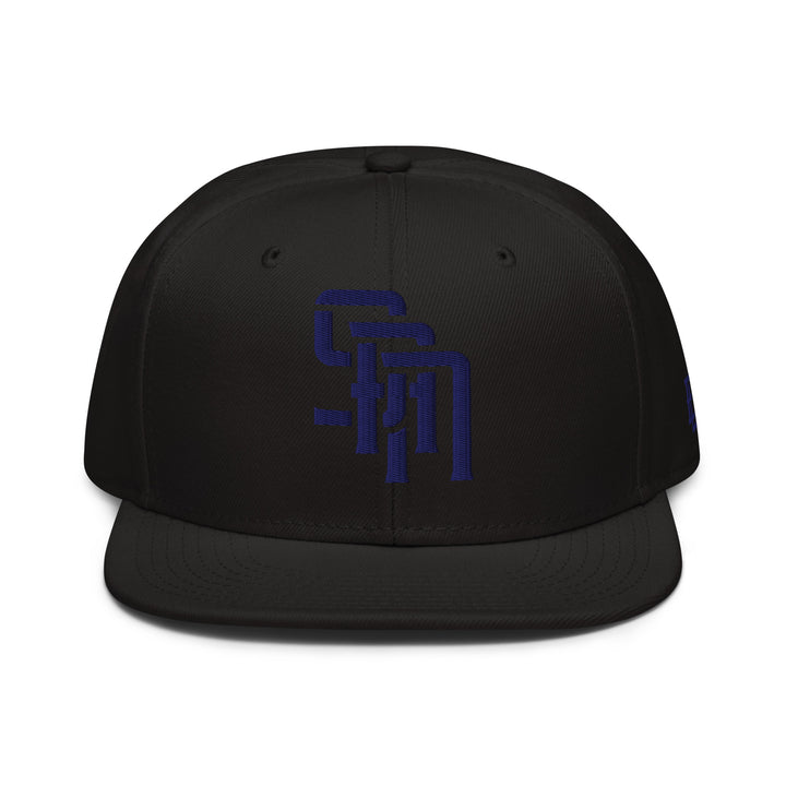 "SAN" Snapback | E Luna Brand ESSENTIAL | 2 Navy Thread Logos | 3D Puff Edition