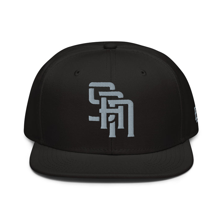 "SAN" 2.0 Snapback | E Luna Brand ESSENTIAL | 2 Grey Thread Logos | 3D Puff Edition