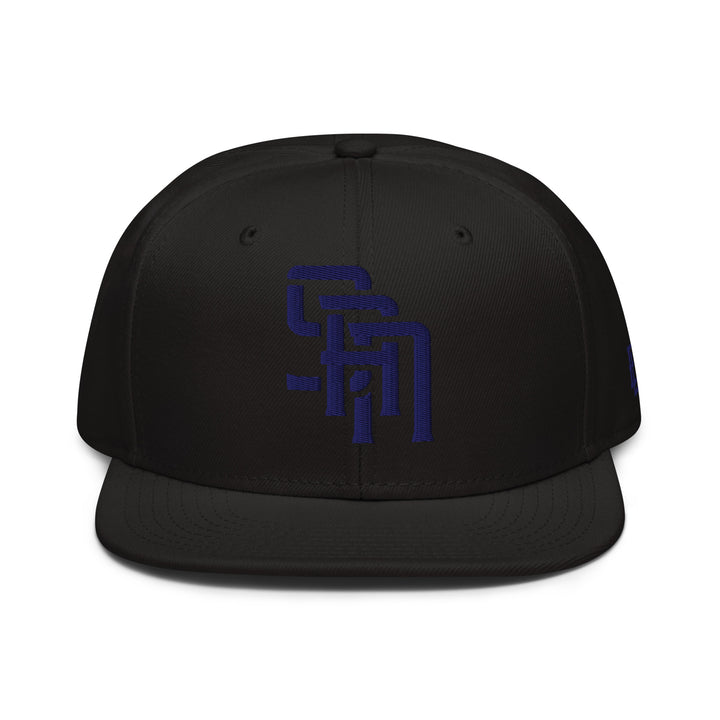 "SAN" 2.0 Snapback | E Luna Brand ESSENTIAL | 2 Navy Thread Logos | 3D Puff Edition