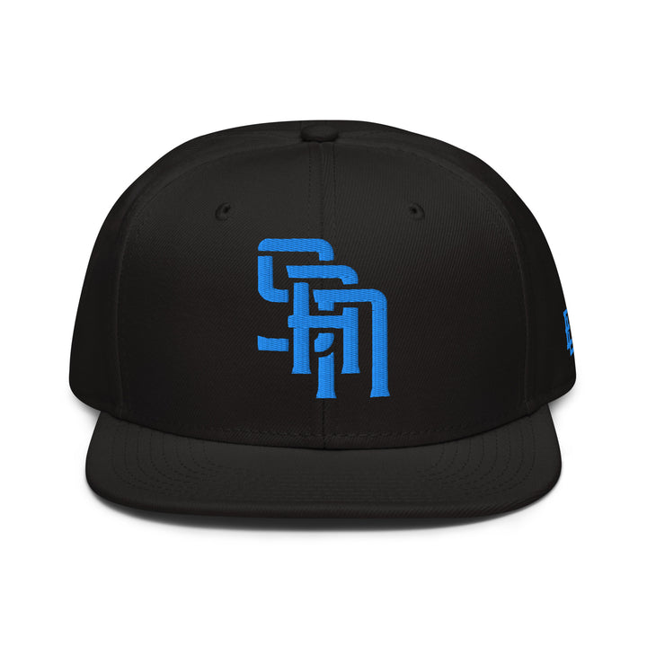 "SAN" 2.0 Snapback | E Luna Brand ESSENTIAL | 2 Aqua/Teal Thread Logos | 3D Puff Edition