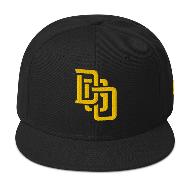 "DGO" Snapback | E Luna Brand ESSENTIAL | 2 Gold Thread Logos | 3D Puff Edition