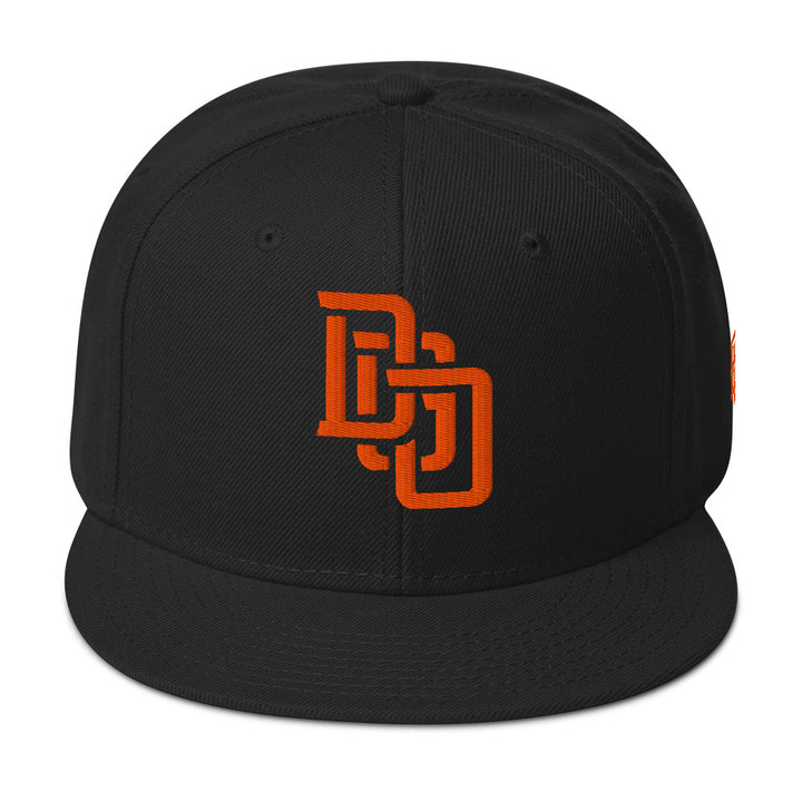 "DGO" Snapback | E Luna Brand ESSENTIAL | 2 Orange Thread Logos | 3D Puff Edition
