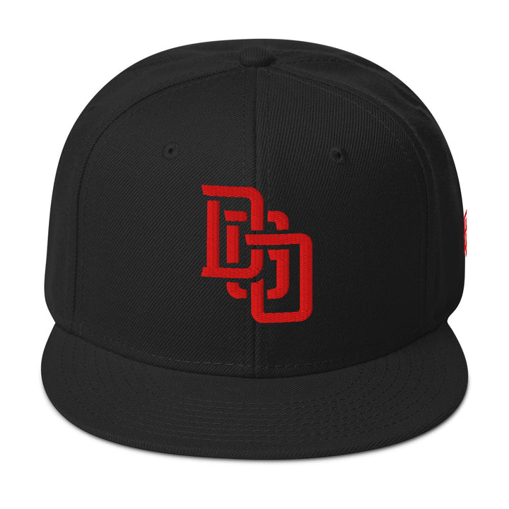 "DGO" Snapback | E Luna Brand ESSENTIAL | 2 Red Thread Logos | 3D Puff Edition