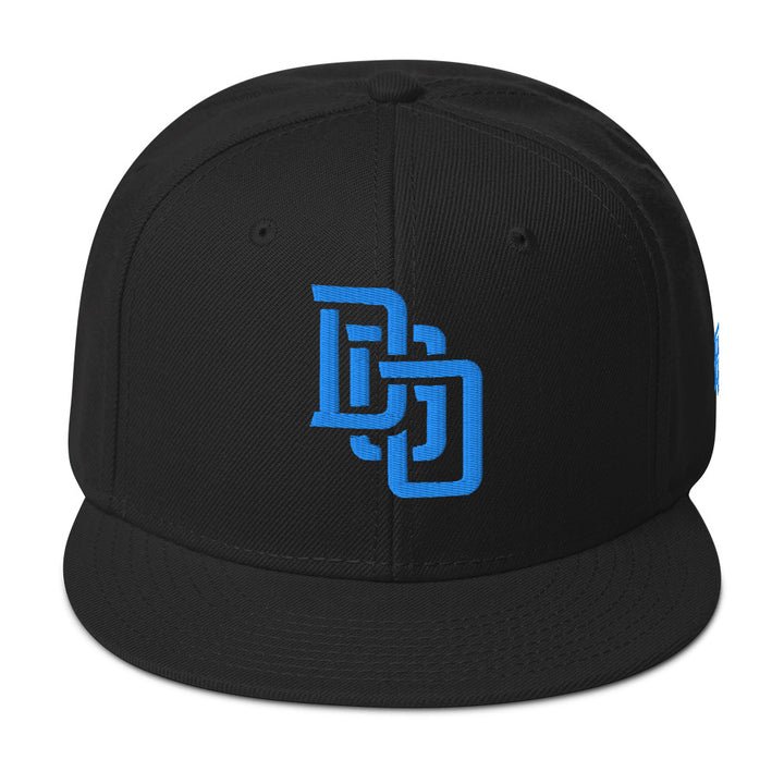 "DGO" Snapback | E Luna Brand ESSENTIAL | 2 Aqua/Teal Thread Logos | 3D Puff Edition