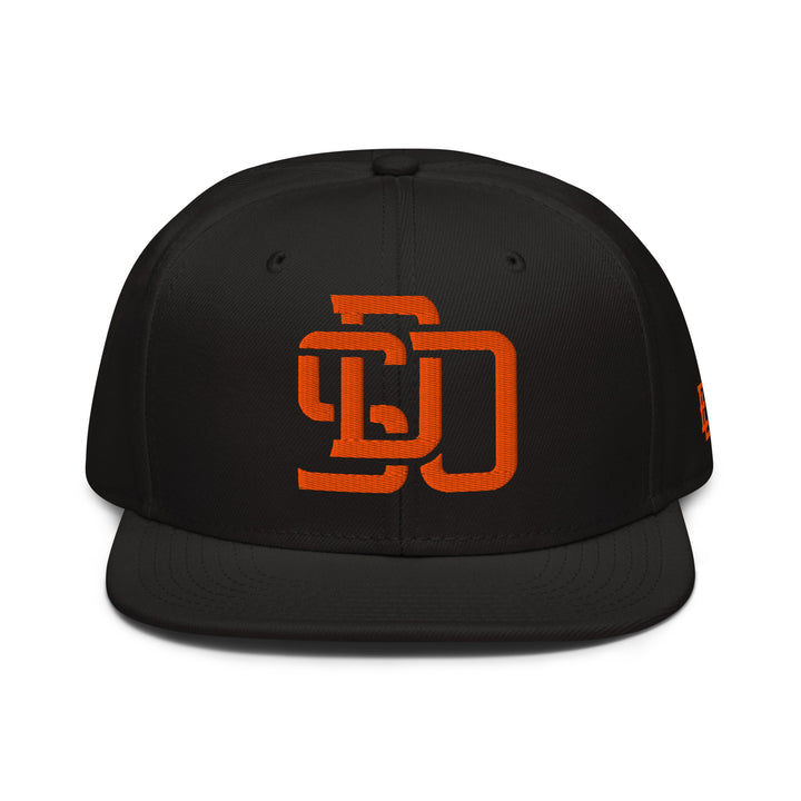 "SDO" Snapback | E Luna Brand ESSENTIAL | 2 Orange Thread Logos | 3D Puff Edition