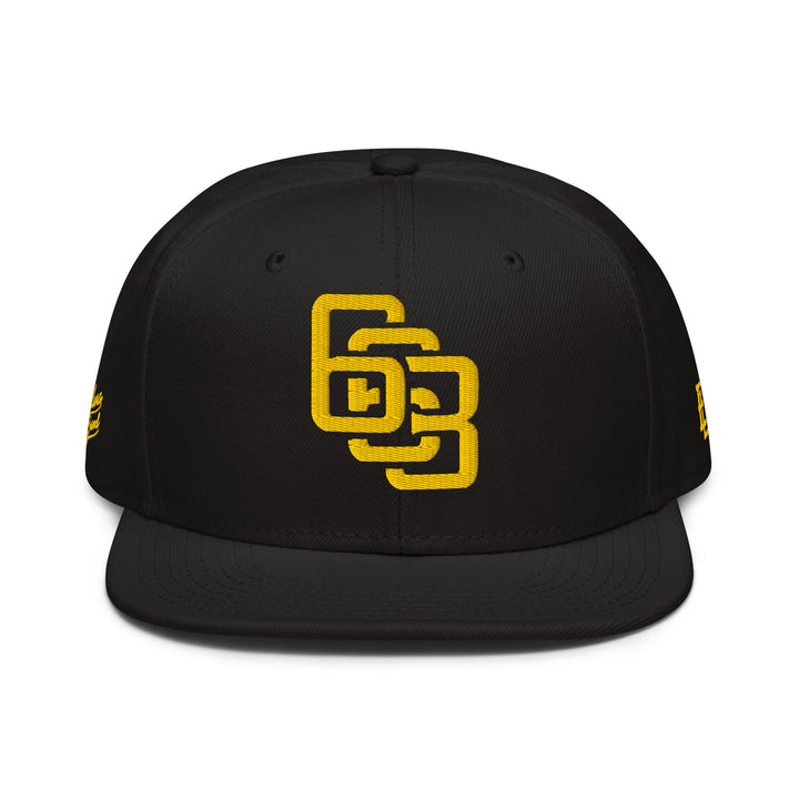 "663" Snapback | E Luna Brand PREMIUM | 4 Gold Thread Logos | 3D Puff Edition