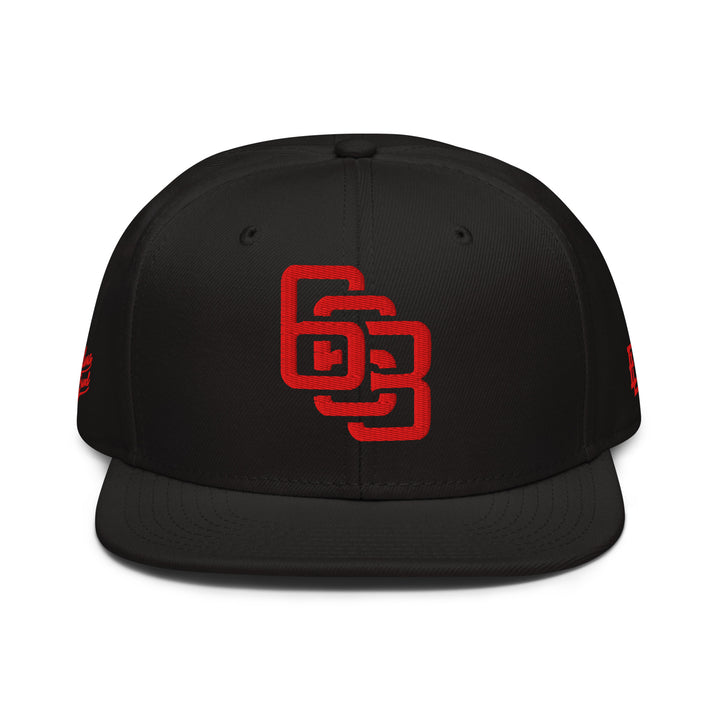 "663" Snapback | E Luna Brand PREMIUM | 4 Red Thread Logos | 3D Puff Edition
