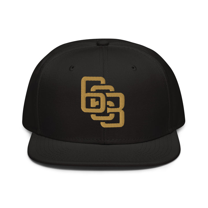 "663" Snapback | E Luna Brand CLASSIC | 1 Old Gold Thread Logo | 3D Puff Edition