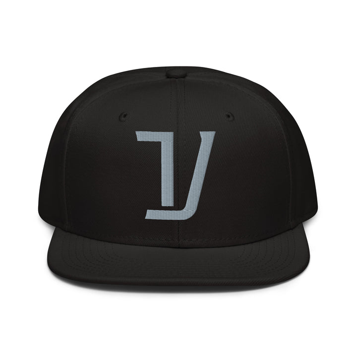 "V" Snapback | E Luna Brand CLASSIC | 1 Grey Thread Logo | 3D Puff Edition