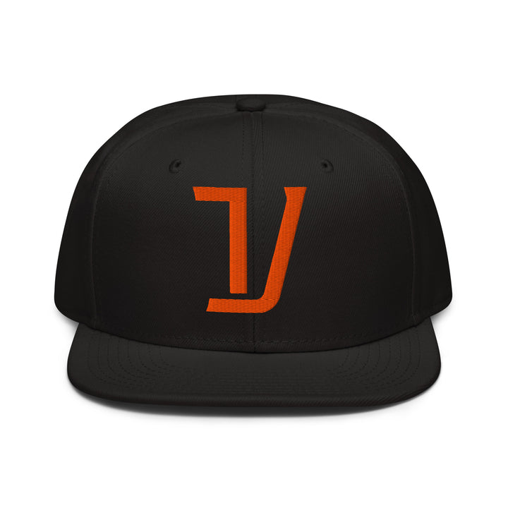 "V" Snapback | E Luna Brand CLASSIC | 1 Orange Thread Logo | 3D Puff Edition