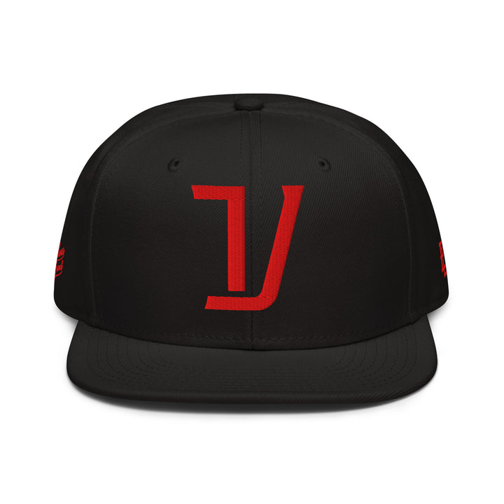 "V" Snapback | E Luna Brand PREMIUM | 4 Red Thread Logos | 3D Puff Edition