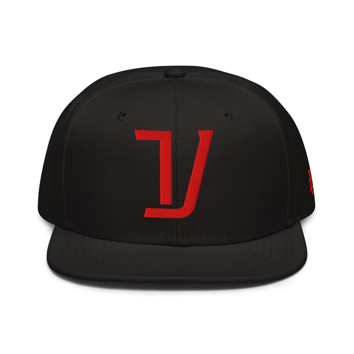 "V" Snapback | E Luna Brand SELECT | 3 Red Thread Logos | 3D Puff Edition