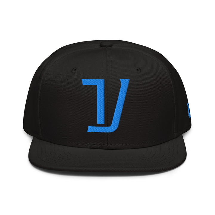 "V" Snapback | E Luna Brand SELECT | 3 Aqua/Teal Thread Logos | 3D Puff Edition