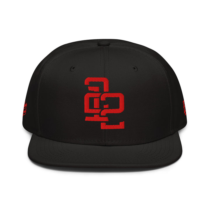 "212" Snapback | E Luna Brand PREMIUM | 4 Red Thread Logos | 3D Puff Edition