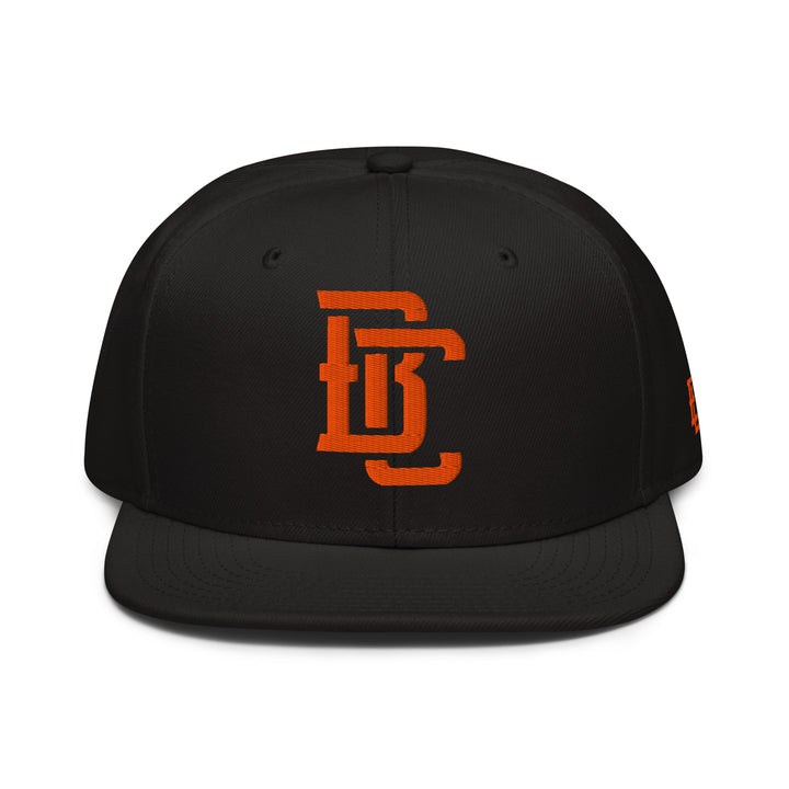 "BC" Snapback | E Luna Brand SELECT | 3 Orange Thread Logos | 3D Puff Edition