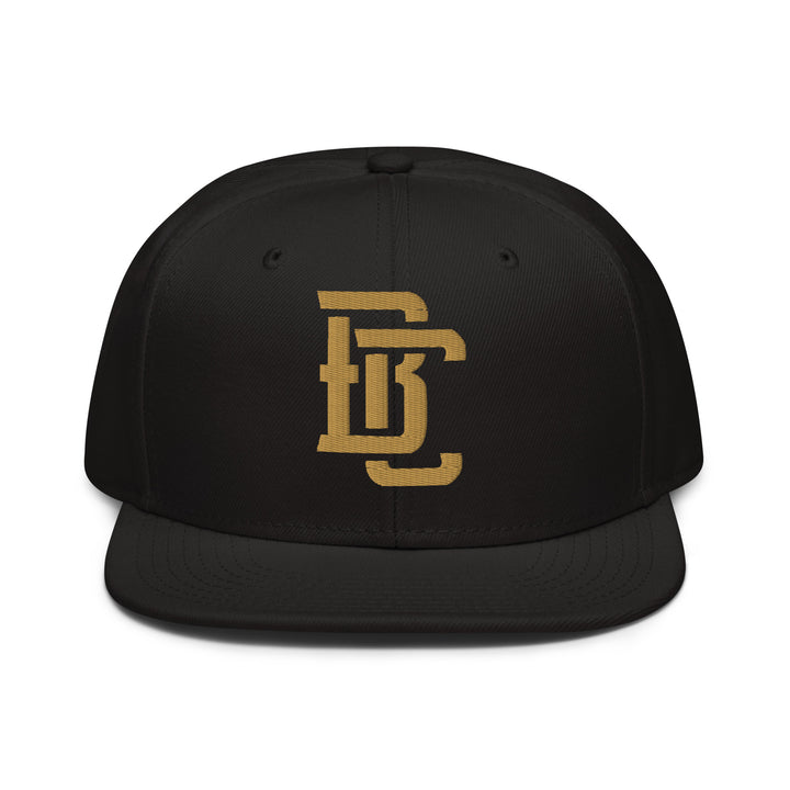 "BC" Snapback | E Luna Brand CLASSIC | 1 Old Gold Thread Logo | 3D Puff Edition
