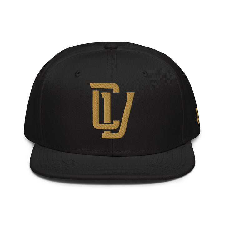 "CV" Snapback | E Luna Brand ESSENTIAL | 2 Old Gold Thread Logos | 3D Puff Edition