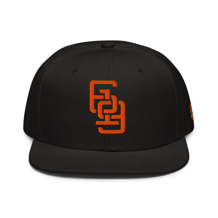 "619" 2.0 Snapback | E Luna Brand ESSENTIAL | 2 Orange Thread Logos | 3D Puff Edition