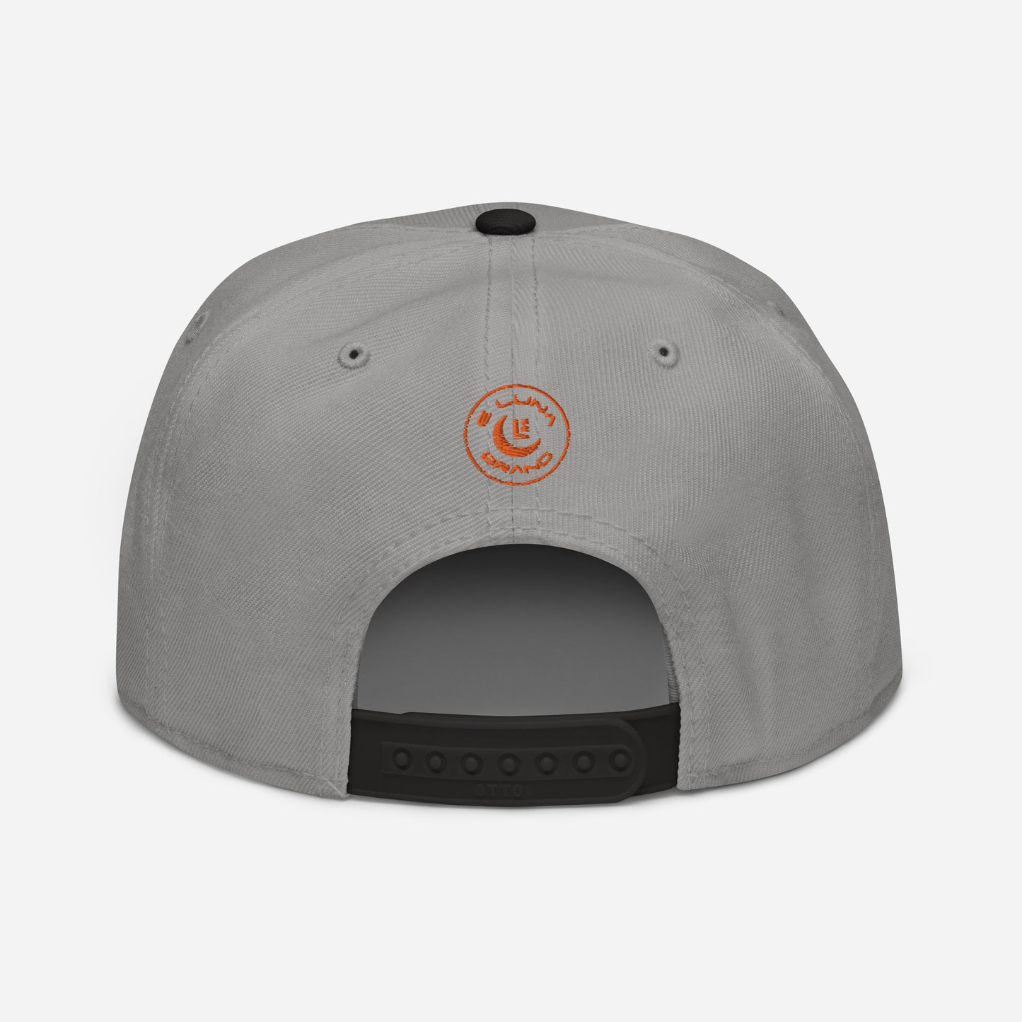 "LOS" Snapback | Otto Cap 125-978 | E Luna SELECT Tricrest 3 Orange Thread Front, Left Side & Back Logos