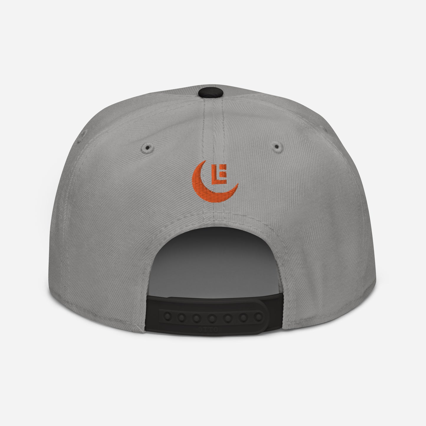 "SAN" Snapback | Otto Cap 125-978 | E Luna Brand PREMIUM Quadcrest 4 Orange Thread Logos: Front, Left, Right Signature & Back [3D Puff Edition]