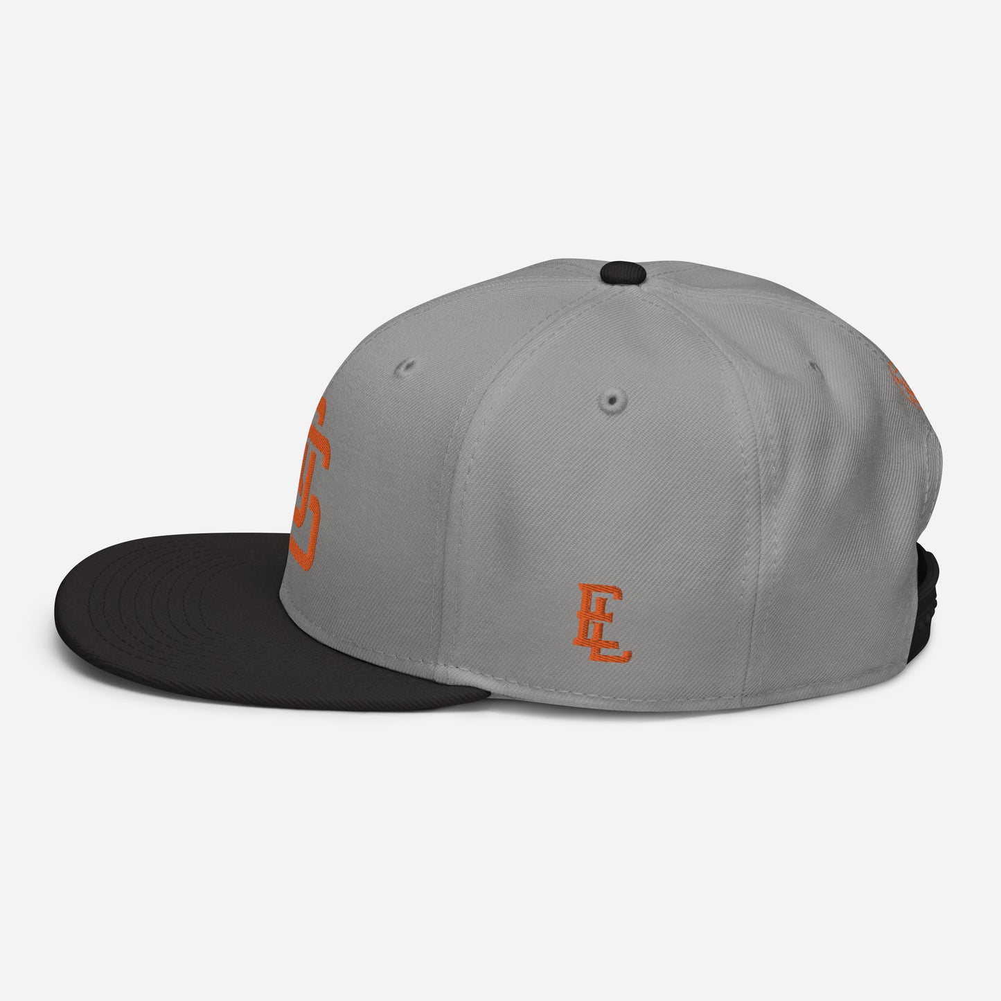 "LOS" Snapback | Otto Cap 125-978 | E Luna SELECT Tricrest 3 Orange Thread Front, Left Side & Back Logos