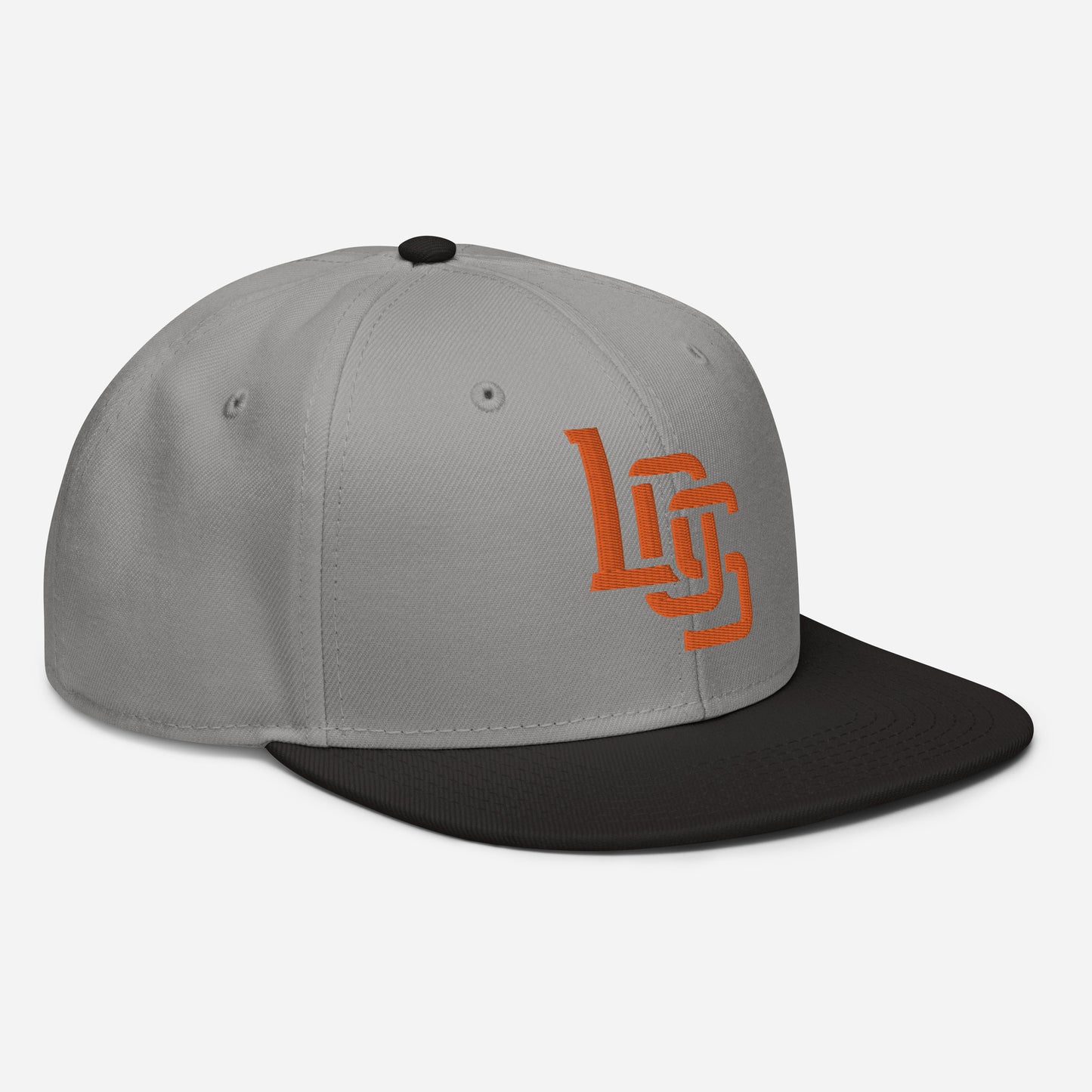 "LOS" Snapback | Otto Cap 125-978 | E Luna SELECT Tricrest 3 Orange Thread Front, Left Side & Back Logos