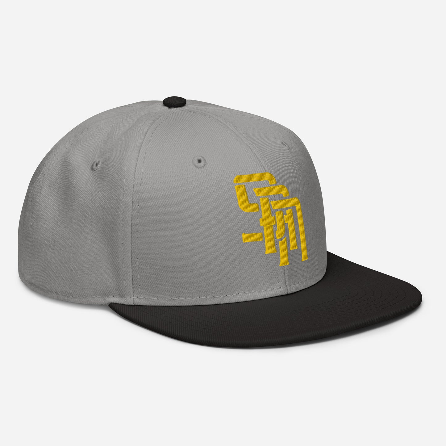 "SAN" Snapback | Otto Cap 125-978 | E Luna Brand SELECT Tricrest 3 Gold Thread Logos: Front, Left & Back [3D Puff Edition]