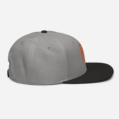 "ANG" Snapback | Otto Cap 125-978 | E Luna Brand ESSENTIAL Duocrest 2 Orange Thread Front & Left Side Logos