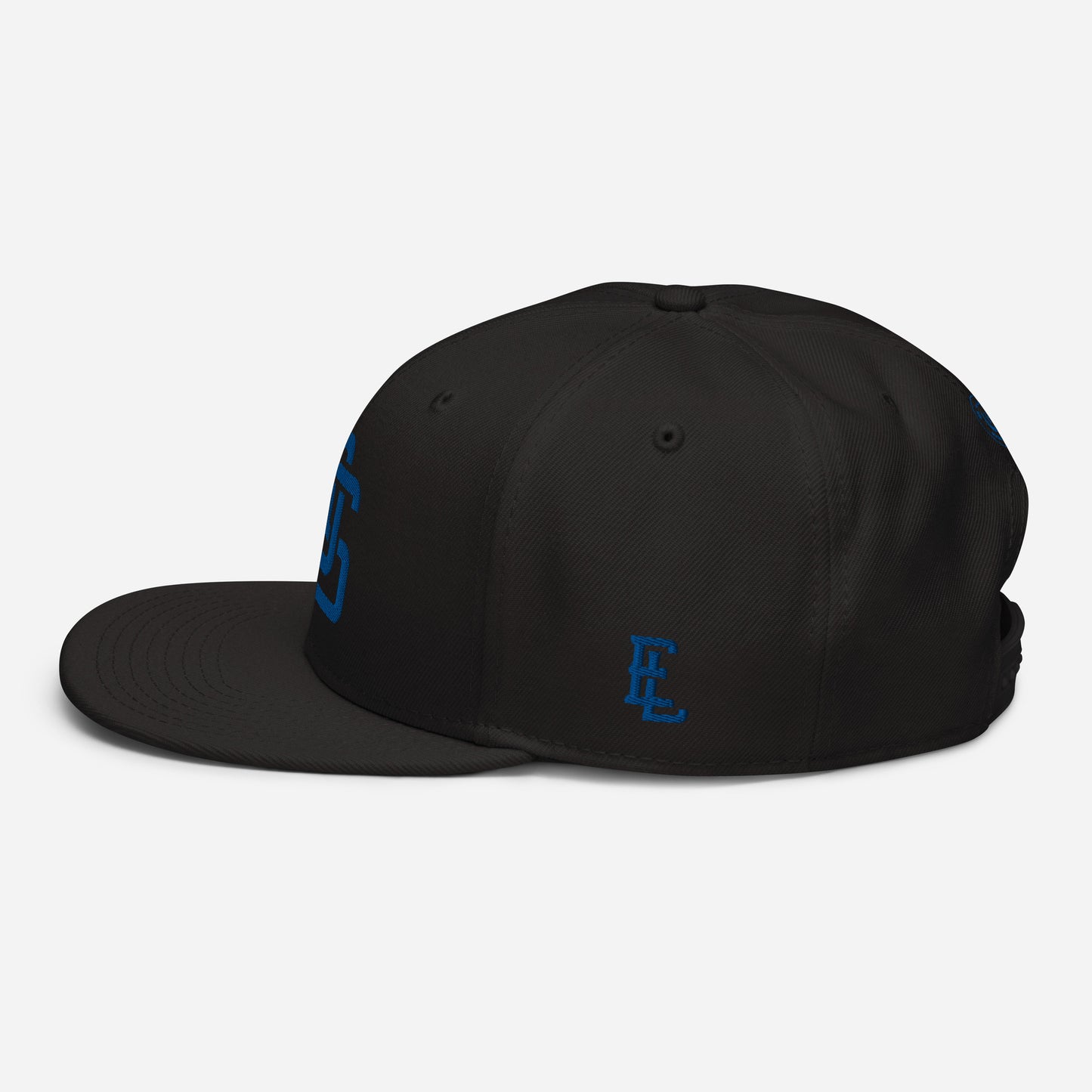 "LOS" Snapback | Otto Cap 125-978 | E Luna SELECT Tricrest 3 Royal Thread Front, Left Side & Back Logos