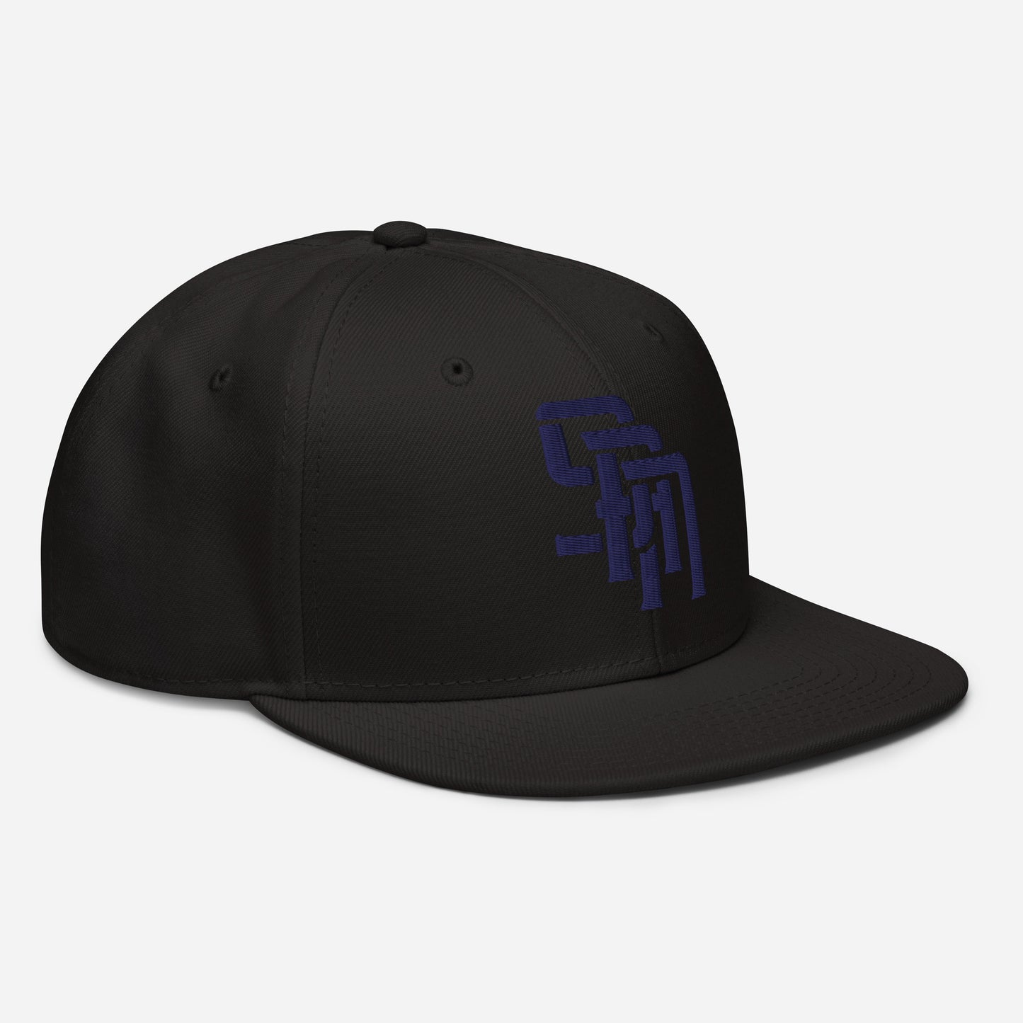 "SAN" Snapback | Otto Cap 125-978 | E Luna Brand SELECT Tricrest 3 Navy Thread Logos: Front, Left & Back [3D Puff Edition]