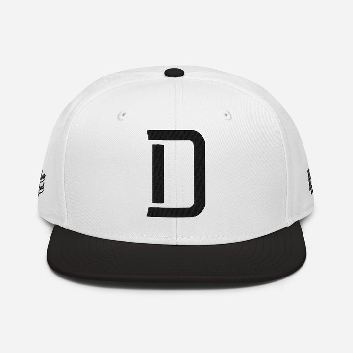 "D" Snapback | E Luna Brand PREMIUM | 4 Black Thread Logos | 3D Puff Edition