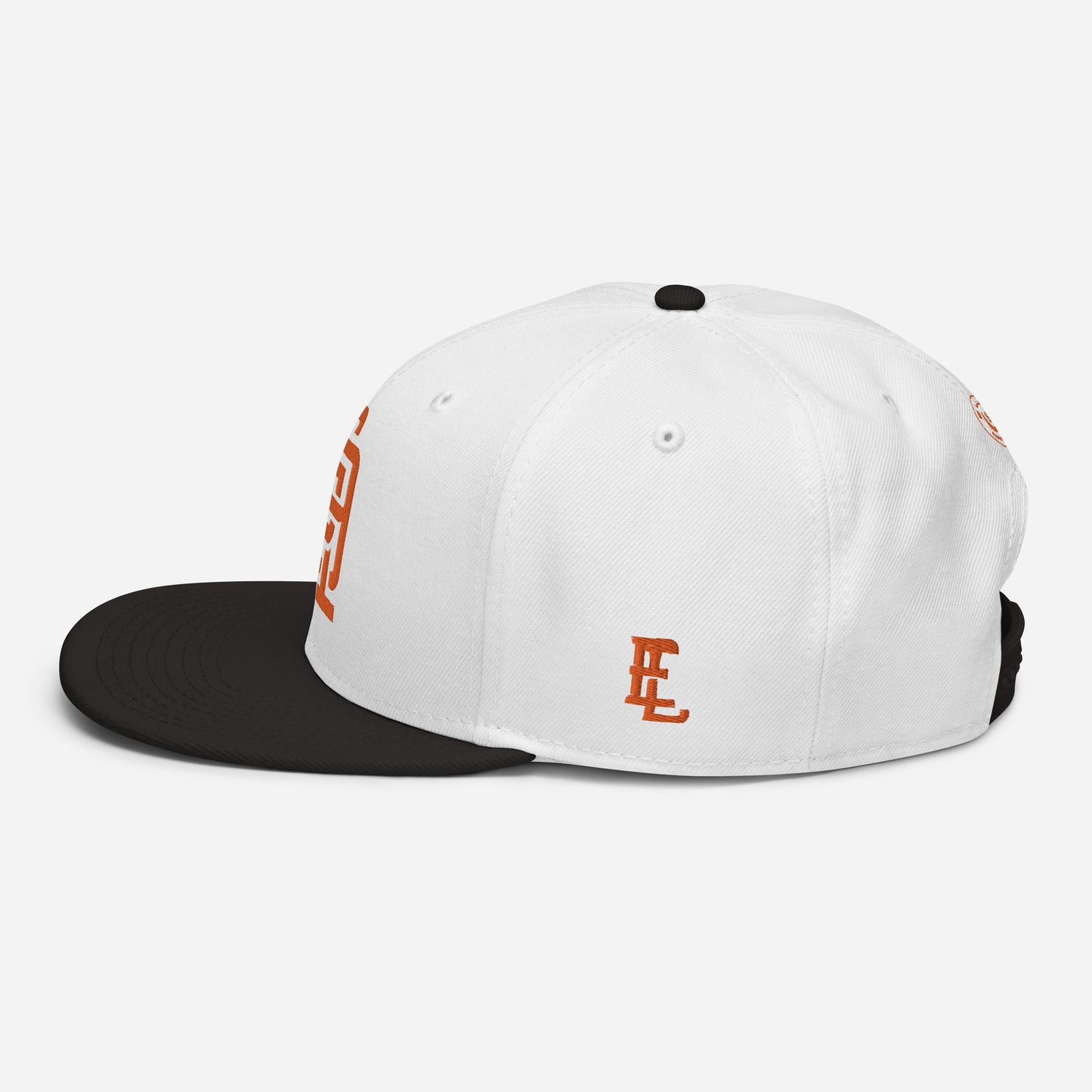 "619" Snapback | Otto Cap 125-978 | E Luna SELECT Tricrest 3 Orange Thread Front, Left Side & Back Logos