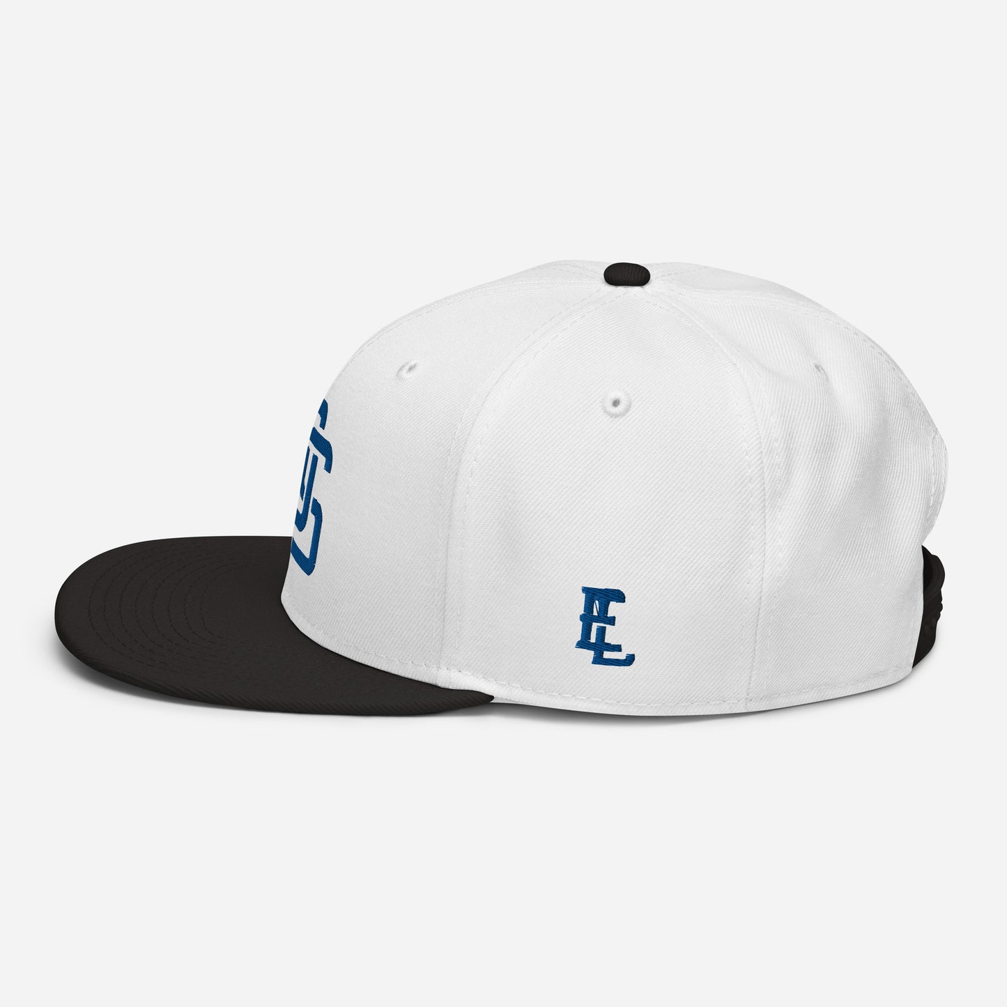 "LOS" Snapback | Otto Cap 125-978 | E Luna ESSENTIAL Duocrest 2 Royal Thread Front & Left Side Logos