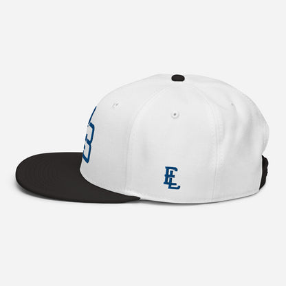 "213" Snapback | Otto Cap 125-978 | E Luna ESSENTIAL Duocrest 2 Royal Thread Front & Left Side Logos