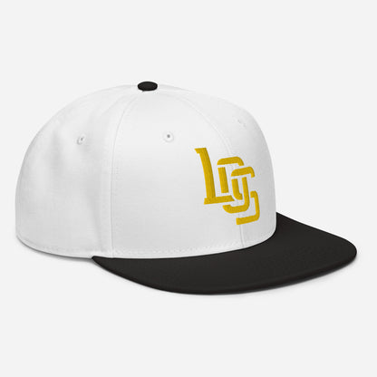 "LOS" Snapback | Otto Cap 125-978 | E Luna SELECT Tricrest 3 Gold Thread Front, Left Side & Back Logos