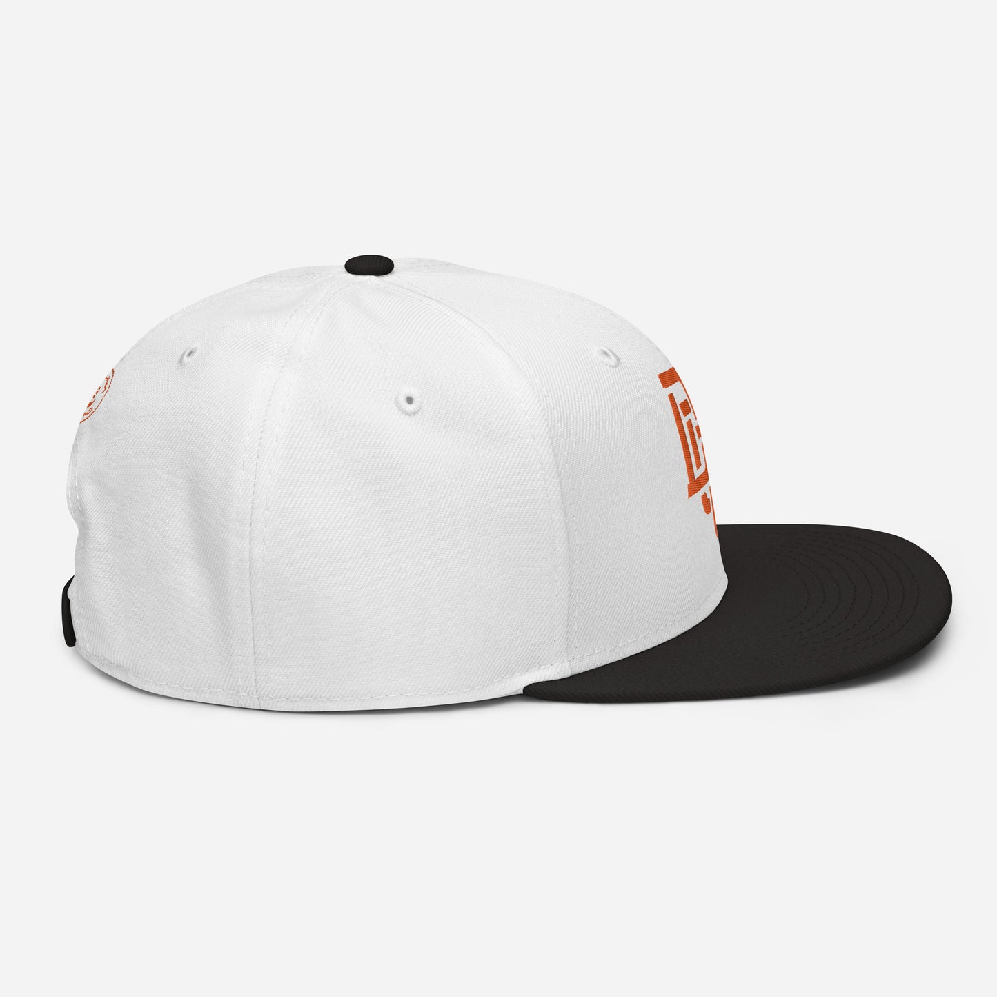 "DGO" Snapback | Otto Cap 125-978 | E Luna SELECT Tricrest 3 Orange Thread Front, Left Side & Back Logos