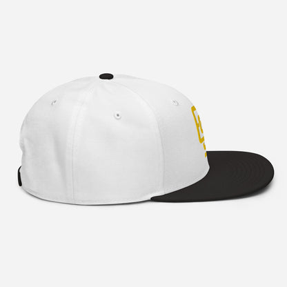 "619" Snapback | Otto Cap 125-978 | E Luna ESSENTIAL Duocrest 2 Gold Thread Front & Left Side Logos