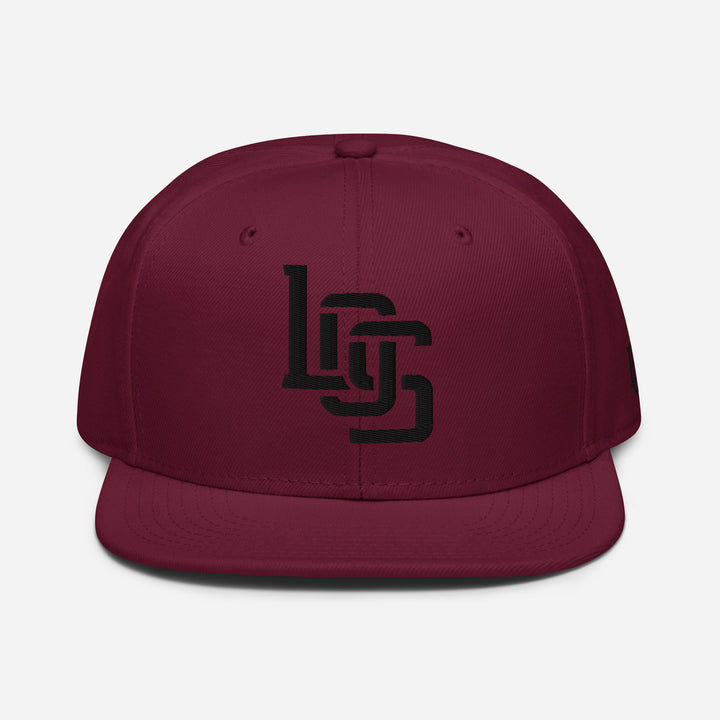 Boné snapback "LOS" | E Luna Brand ESSENTIAL | 2 logotipos pretos bordados