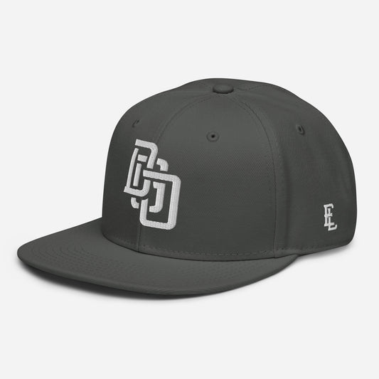 "DGO" Snapback | E Luna Brand ESSENTIAL | 2 White Thread Logos | 3D Puff Edition