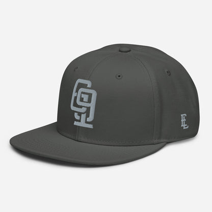 "619" Snapback Otto Cap | E Luna Brand ESSENTIAL | 2 Grey Thread Logos
