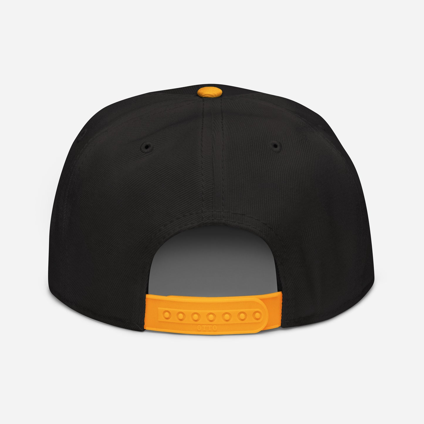 "SAN" Snapback | Otto Cap 125-978 | E Luna Brand ESSENTIAL Duocrest 2 Orange Thread Logos: Front & Left