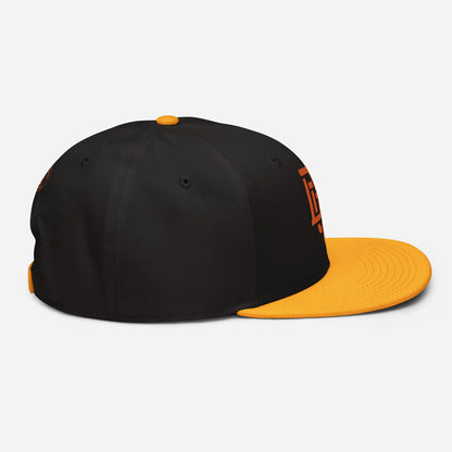 "DGO" Snapback | Otto Cap 125-978 | E Luna SELECT Tricrest 3 Orange Thread Front, Left Side & Back Logos