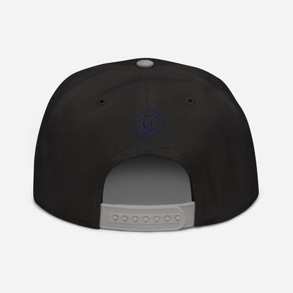 "SAN" Snapback | Otto Cap 125-978 | E Luna Brand SELECT Tricrest 3 Navy Thread Logos: Front, Left & Back [3D Puff Edition]